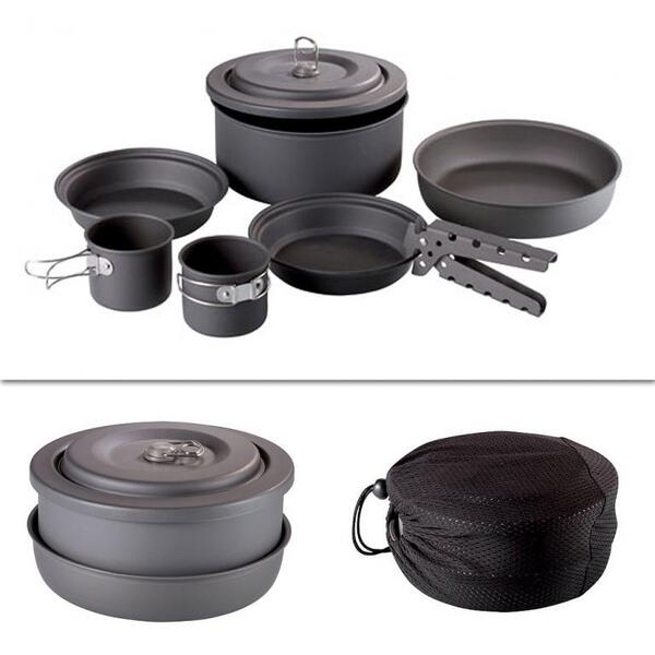 Camping Dish Set Meva COMPACT Cooking TOP PRICE fishandtackle.eu