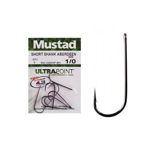 Hooks Mustad SHORT SHANK ABERDEEN 3254NP-BN