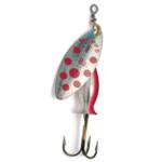 Spinner Mepps Aglia LONG HEAVY-SILVER RED DOTS