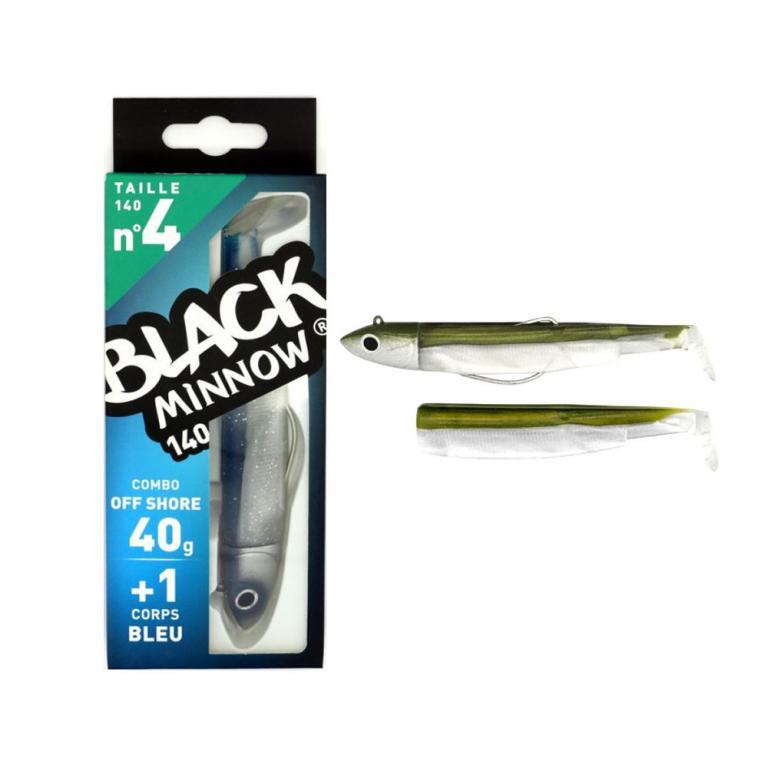 Soft Lure Fiiish BLACK MINNOW №4 Combo - 14cm / 40g ✴️️️ Pre-rigged lures ✓  TOP PRICE - Angling PRO Shop