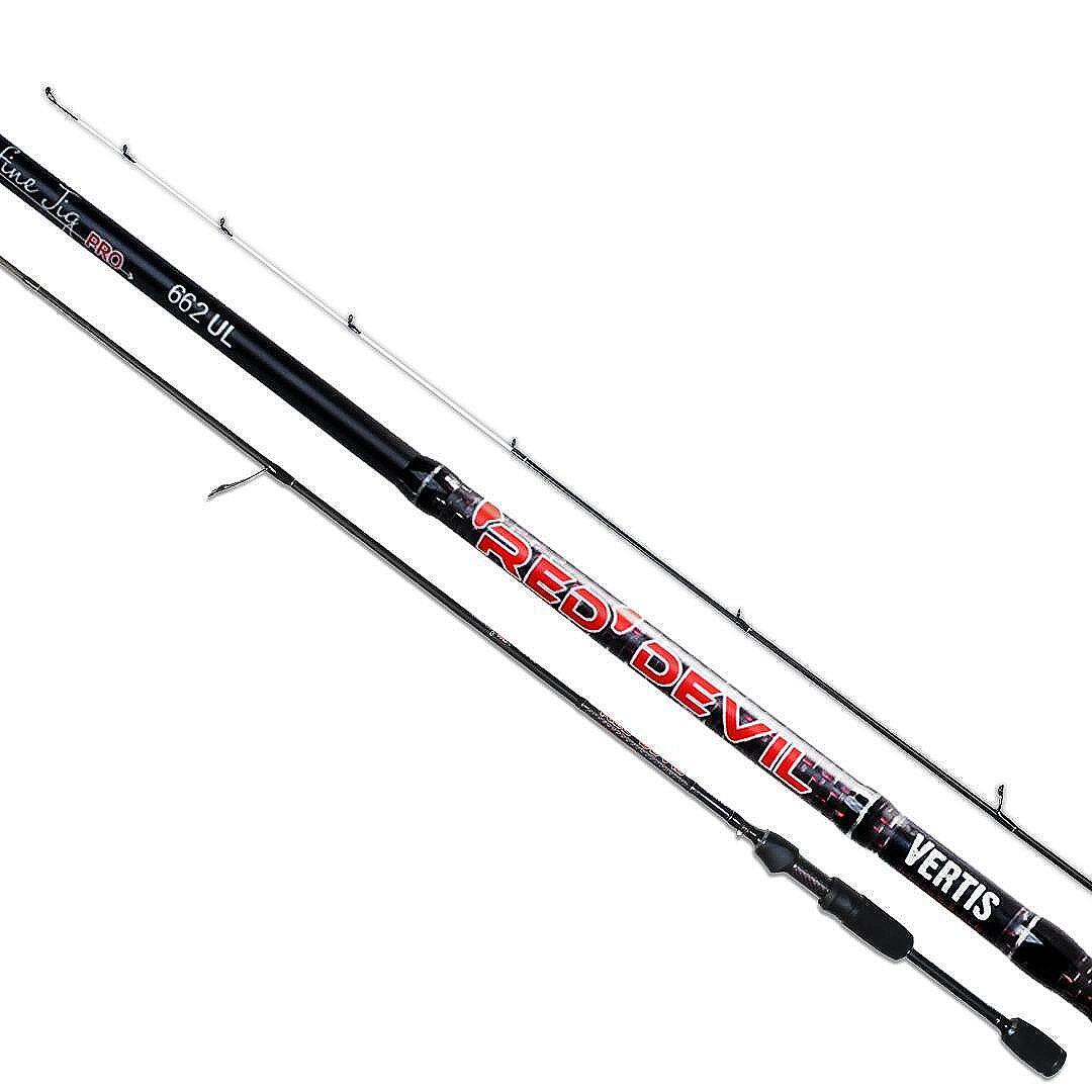 Spinning Rod Vertis RED DEVIL Fine Jig PRO ✴️️️ Multi-sections ✓ TOP PRICE  - Angling PRO Shop