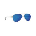 Sunglasses Costa LORETO PALLADIUM WHITE TEMPLES - BLUE MIRROR 580G