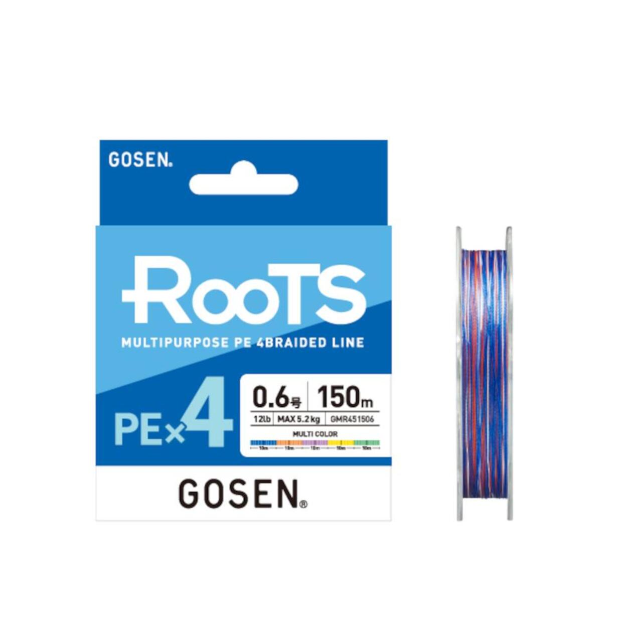 Braided Line Gosen ROOTS PE X4 MULTI 200m ✴️️️ Main Line ✓ TOP PRICE -  Angling PRO Shop