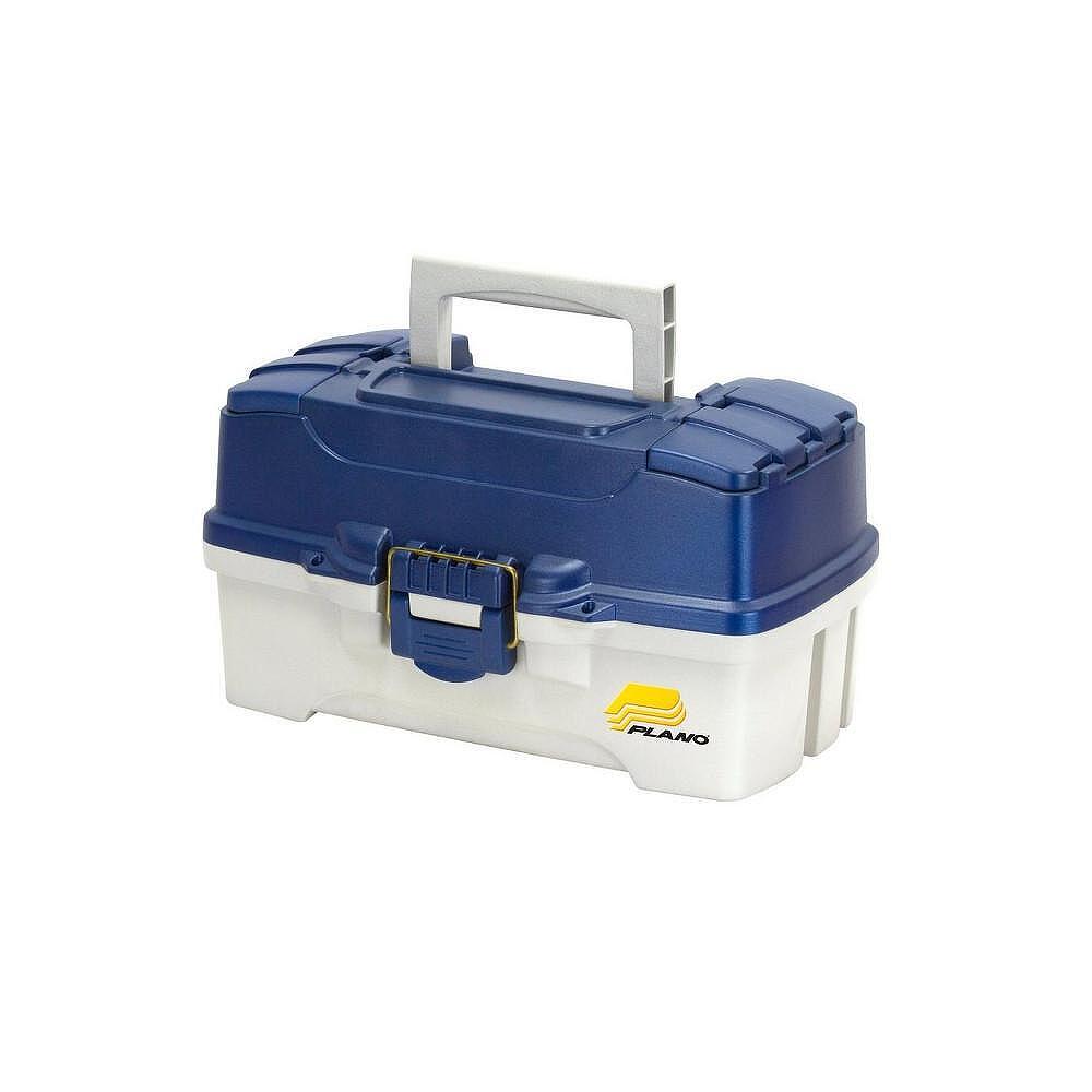 Box Plano 2-TRAY TACKLE BOX BLUE METALIC / OFF-WHITE ✴️️️ Tackle Boxes ✓  TOP PRICE - Angling PRO Shop