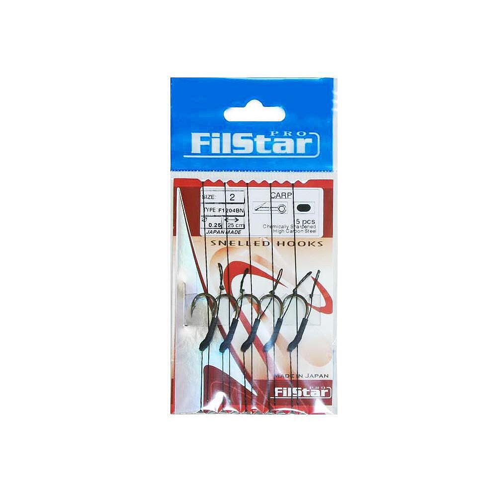 Snelled hooks Filstar F1204BN ✴️️️ Ready to Use Rigs & Sets