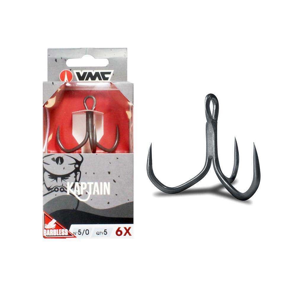 VMC 7552B Barbless Treble Hook Silver