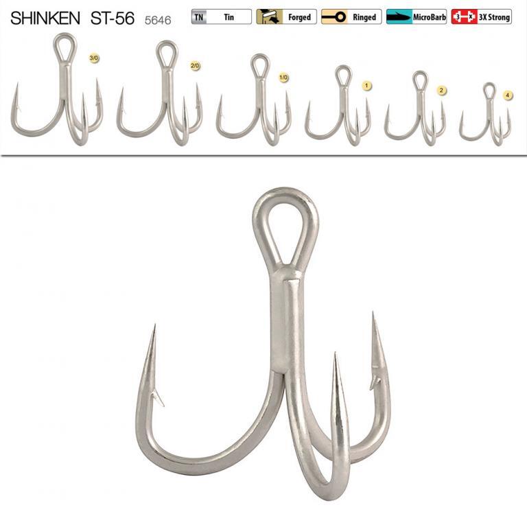 Treble Hooks Trabucco SHINKEN ST-56 TN ✴️️️ Treble & Double ✓ TOP PRICE -  Angling PRO Shop