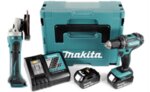 Комплект MAKITA- Винтоверт DDF482RFE с 2 батерии и зарядно + ъглошлайф DGA452