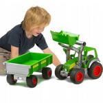 Детски трактор с ремарке и гумени колела