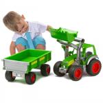 Детски трактор с ремарке и гумени колела