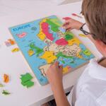 Детски дървен пъзел Карта на Европа BJ048