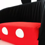 Детски разтегателен фотьойл в червено и черно