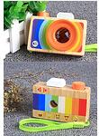 Дървен фотоапарат с калейдоскоп