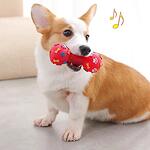 Играчка за куче дъмбел със звук, латекс 12,6 см