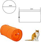 Тунел за котка с играчки,  53 х Ф25 см, оранжев