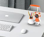 Настолна лампа-моливник с USB Астронавт, оранжев