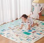 Детско двустранно килимче Мечета/Рибки XPE eкo пяна 180х120х1 см