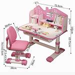 Ученическо бюро с етажерка  и стол HAIX 75,5 х48.5 х h105 см, розово