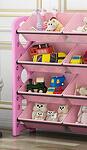Детска етажерка - органайзер за играчки и книги, Малка, Розова
