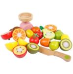 Дървен детски щанд за плодове и зеленчуци