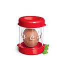 Белачка за яйца с контейнер за черупки, Червена