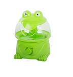 Овлажнител за въздух във формата на жаба с вграден йонизатор, Освежава въздуха, Зелен