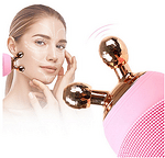 Масажор за лице със звукова четка и въртящи 3D топки