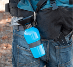 Туристическа кучешка бутилка за вода, 0,5 литра, Синя