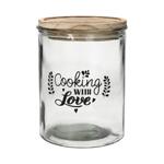 Стъклен буркан COOKING WITH LOVE-Copy