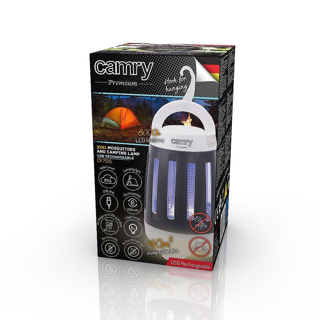 Camry CR7935 Лампа за Комари И Къмпинг 2в1 - Usb Акумулаторна