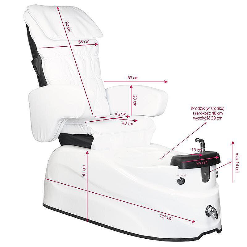 AS-122 спа стол за педикюр с масажна функция и помпа