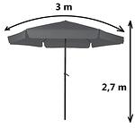 Сгъваем диагонален градински чадър 300cm