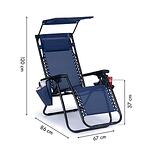 Sun lounger, beach chair with zero gravity roof
