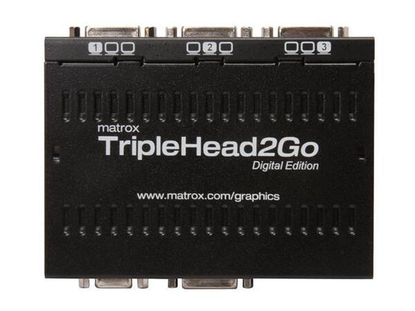 Външен мулти-дисплей адаптер Matrox T2G-D3D-IF за едновременна работа на 3 монитор с DVI/VGA вход Външен мулти-дисплей адаптер Matrox T2G-D3D-IF за едновременна работа на 3 монитор с DVI/VGA вход