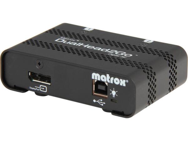 Външен мулти-дисплей адаптер Matrox D2G-DP2D-IF за едновременна работа на 2 монитора с DP вход Външен мулти-дисплей адаптер Matrox D2G-DP2D-IF за едновременна работа на 2 монитора с DP вход