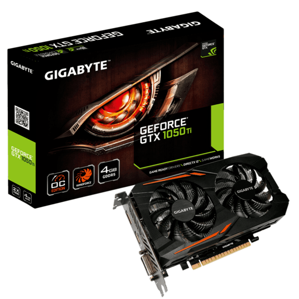 Видео карта GIGABYTE GeForce GTX 1050 Ti OC 4G GV-N105TOC-4GD, GDDR5, 128 bit, DVI-D, DisplayPort, HDMI Видео карта GIGABYTE GeForce GTX 1050 Ti OC 4G GV-N105TOC-4GD, GDDR5, 128 bit, DVI-D, DisplayPort, HDMI