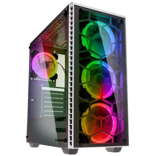 Кутия Kolink Observatory RGB TG Mid-Tower, Бял Кутия Kolink Observatory RGB TG Mid-Tower, Бял