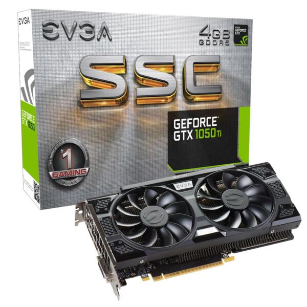 Видео карта EVGA GeForce GTX 1050 Ti SSC GAMING ACX 3.0 04G-P4-6255-KR, 4GB, GDDR5, 128 bit, DVI-D, DisplayPort, HDMI Видео карта EVGA GeForce GTX 1050 Ti SSC GAMING ACX 3.0 04G-P4-6255-KR, 4GB, GDDR5, 128 bit, DVI-D, DisplayPort, HDMI