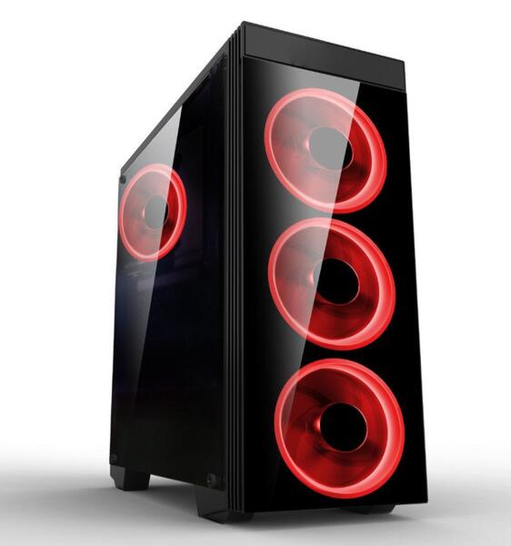 Кутия Estillo 8872 RED Gaming ATX USB 3.0, 4 x RED Fan Кутия Estillo 8872 RED Gaming ATX USB 3.0, 4 x RED Fan