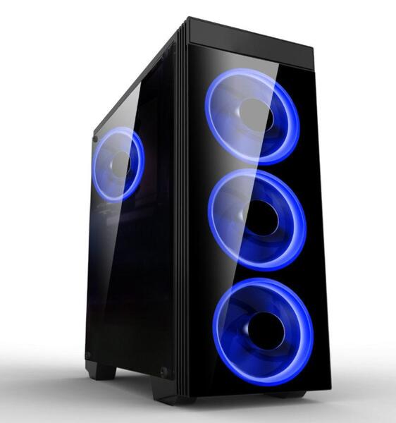 Кутия Estillo 8872 Blue Gaming ATX USB 3.0, 4 x Blue Fan Кутия Estillo 8872 Blue Gaming ATX USB 3.0, 4 x Blue Fan
