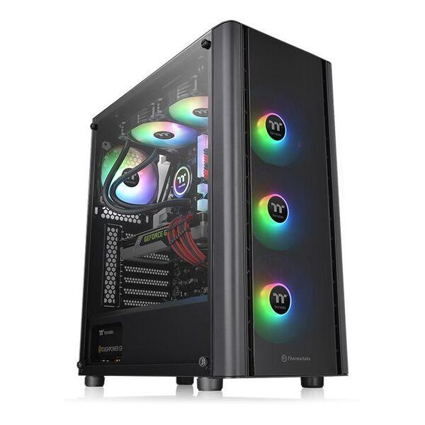 Кутия Thermaltake V250 TG ARGB, Tempered Glass, Mid-Tower, Black Кутия Thermaltake V250 TG ARGB, Tempered Glass, Mid-Tower, Black