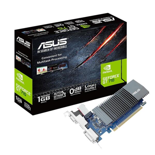 Видео карта ASUS GeForce GT 710, 1GB, GDDR5, 32 bit, D-Sub, DVI-D, HDMI Видео карта ASUS GeForce GT 710, 1GB, GDDR5, 32 bit, D-Sub, DVI-D, HDMI