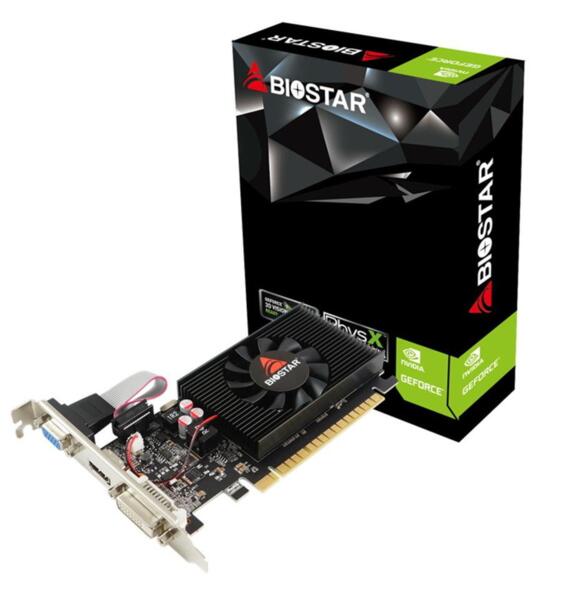 Видео карта BIOSTAR GeForce GT710, 2GB, GDDR3, 64 bit, DVI-I, D-Sub, HDMI Видео карта BIOSTAR GeForce GT710, 2GB, GDDR3, 64 bit, DVI-I, D-Sub, HDMI