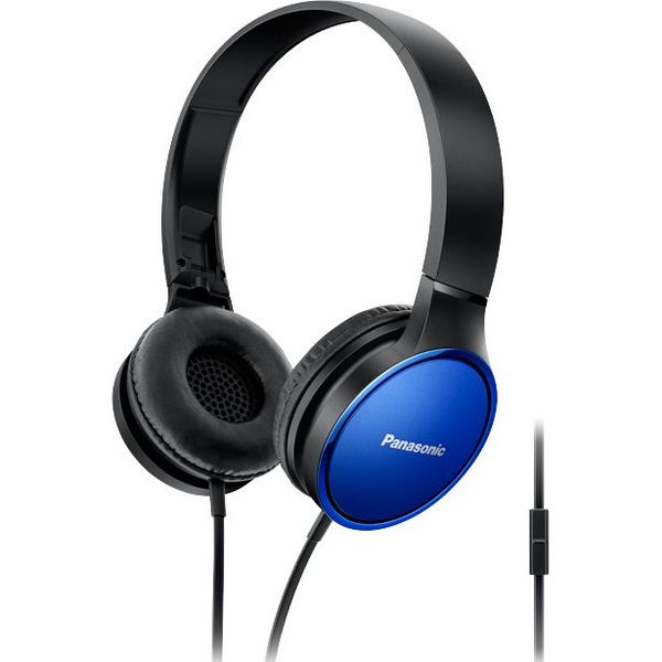 Panasonic висококачествени слушалки с наушници, микрофон, сини Panasonic висококачествени слушалки с наушници, микрофон, сини