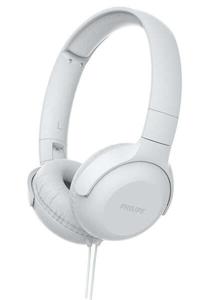 Philips слушалки с микрофон и лента за глава, 32 мм мембрани/затворен гръб, цвят бял