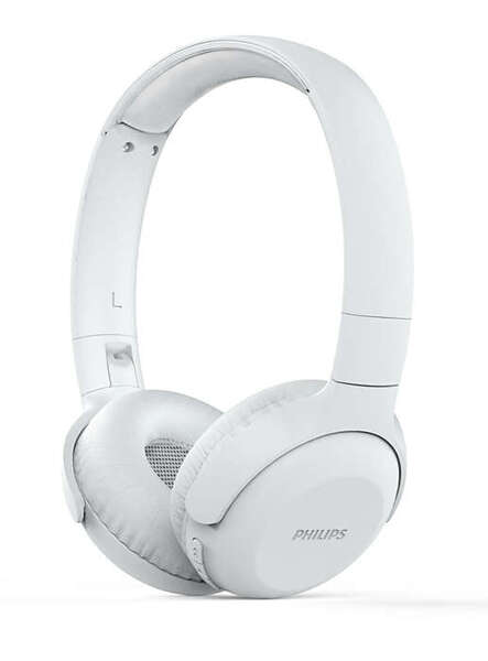 Philips Bluetooth слушалки, UpBeat 32 мм мембрани/затворен гръб, С наушници, Лека лента за глава, цвят бял