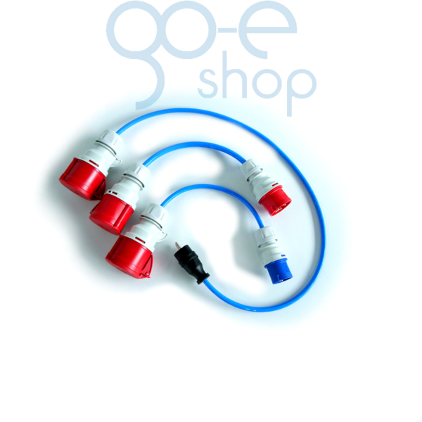 go-eCharger Adapterset CEE 16a (Red & Blue) multiple domestic plugs