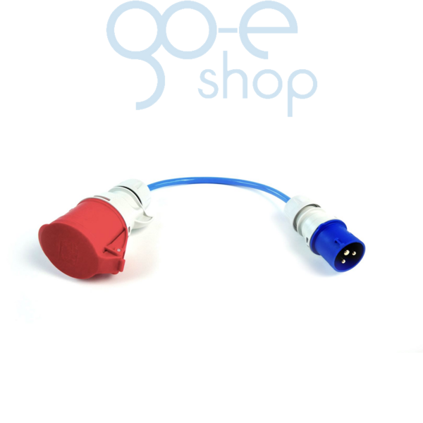 CEE blau 16A Adapter mit Sicherung