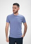 Синя мъжка тениска лен и памук MORELI / Color 1
