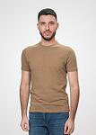 Бежова мъжка тениска лен и памук MORELI / Color 2